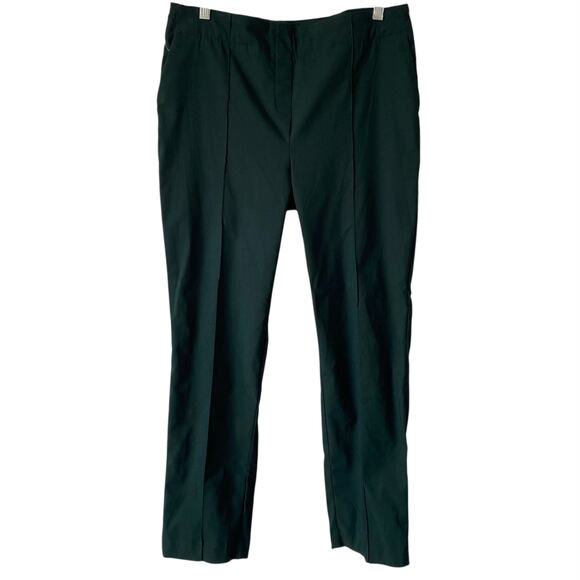 NEW HILARY RADLEY Built in Tummy Control Panel Ankle Pants Size Large Green - Picture 2 of 5